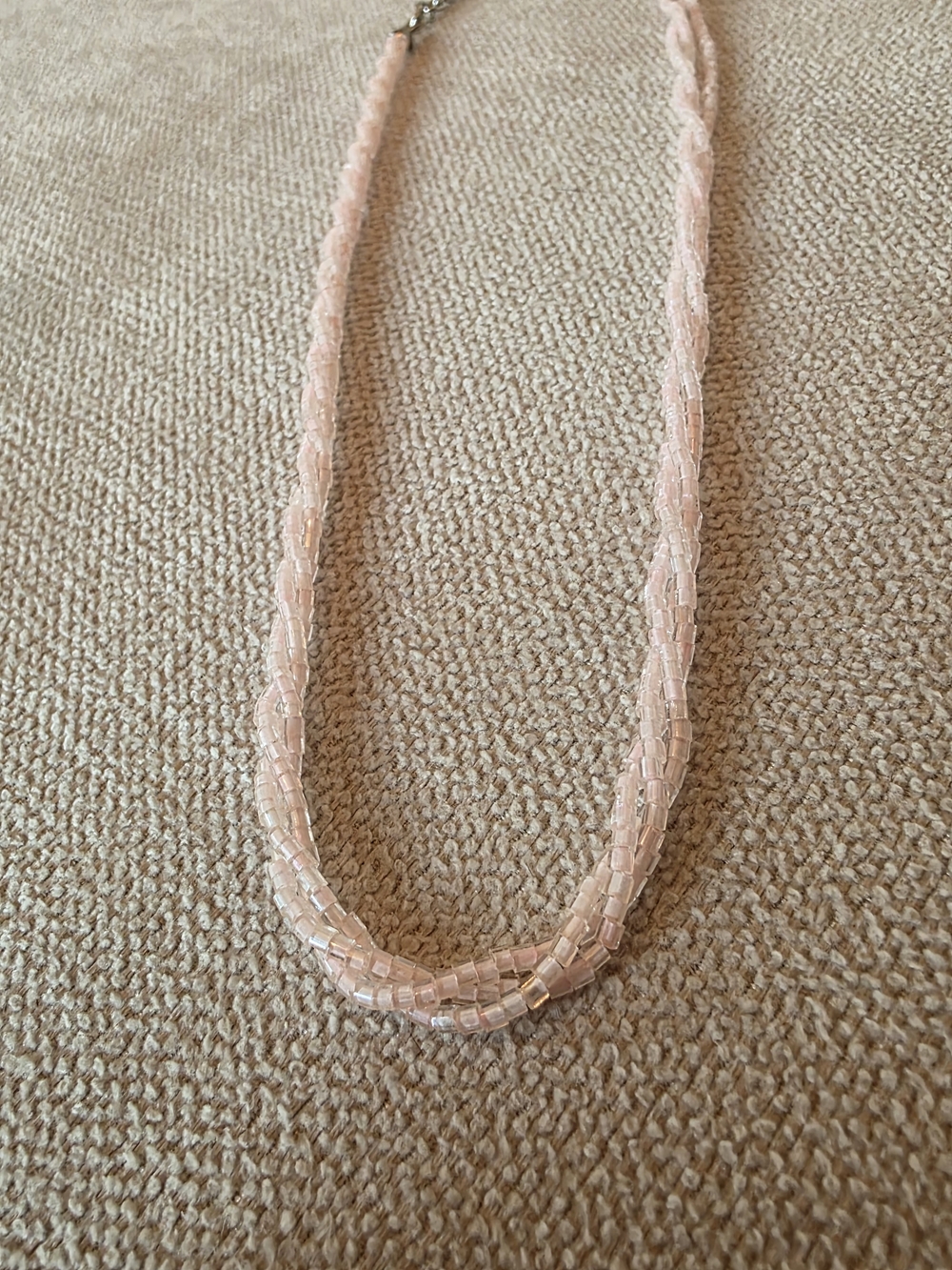 Nolan Miller Pink Beaded Necklace Multi Strand Seed Bead Blush - Picture 6 of 9